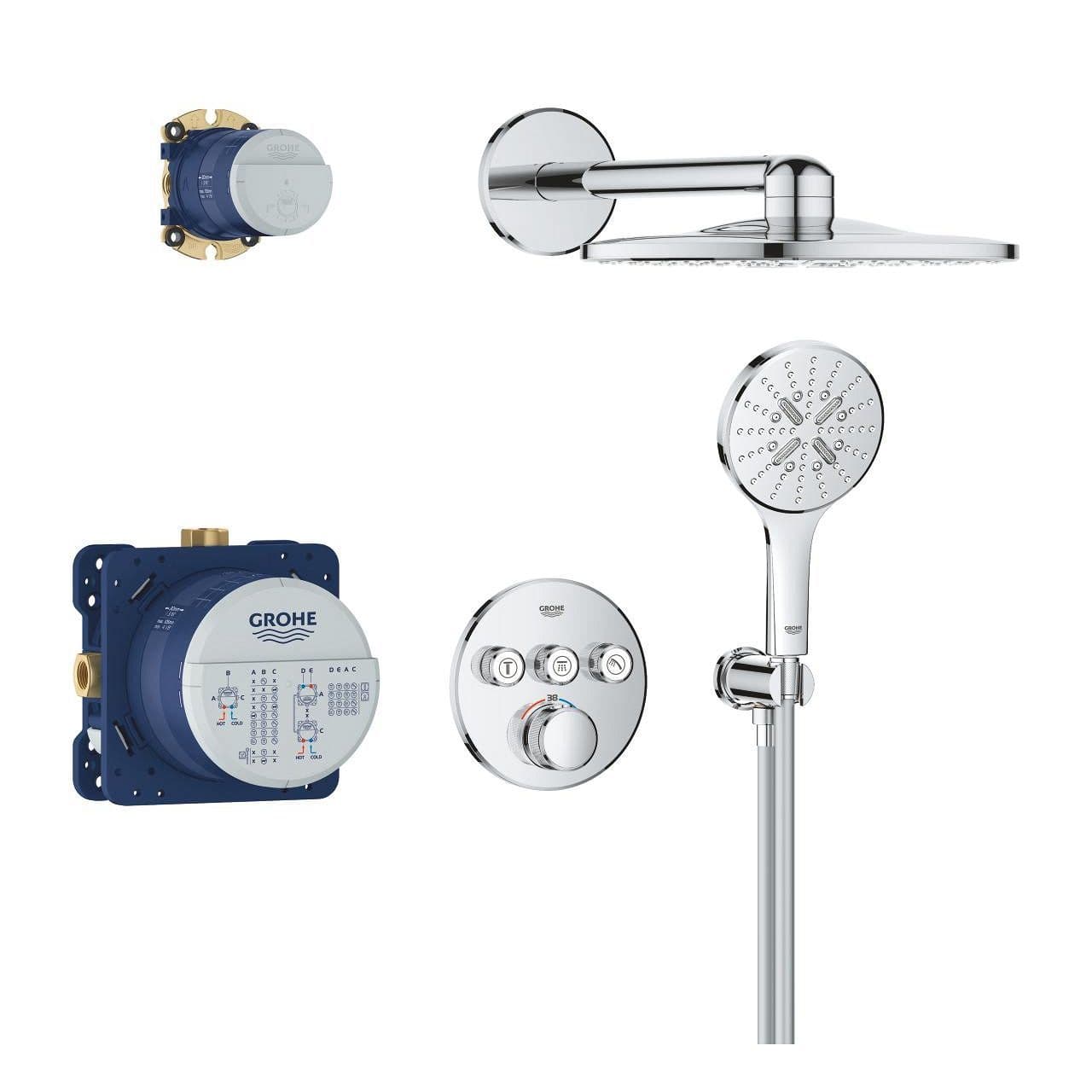 Grohtherm Ensemble de douche avec Rainshower Cosmopolitan 210 | GROHE