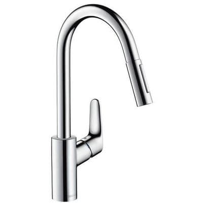 Hansgrohe Focus Mitigeur cuisine chromé 2jets avec douchette extractible 31815000