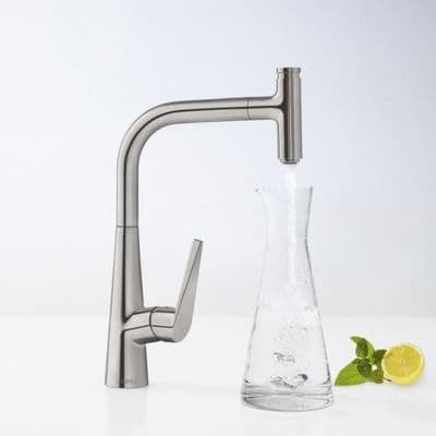 Hansgrohe Talis Select S 300 Mitigeur de cuisine avec douchette extractible aspect acier 72821800