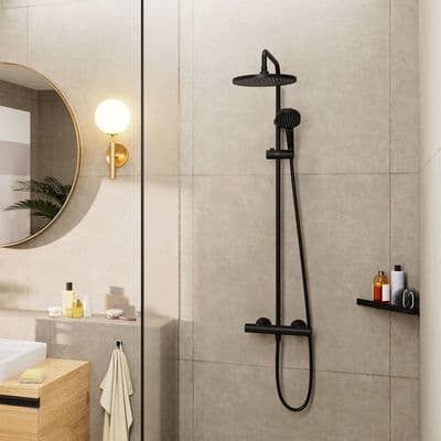 Hansgrohe Vernis Blend 240 Colonne de douche, EcoSmart, noir mat 26428670