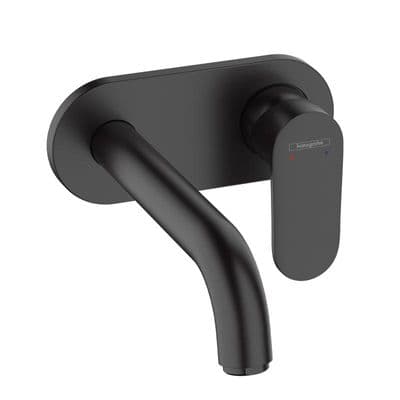 Hansgrohe Vernis Blend Mitigeur lavabo encastré  au mur noir mat 71576670