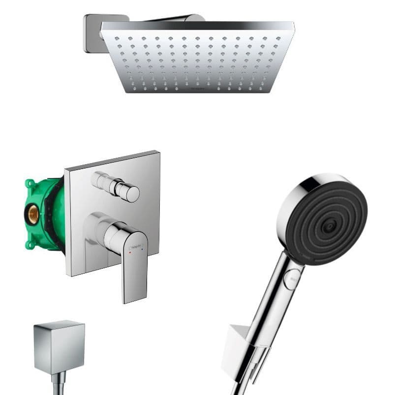 Hansgrohe Vernis Shape Pulsify Set de douche encastré tout en 1 avec ...