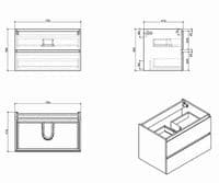 Meuble Albini 80 Blanc