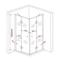 Paroi d'angle Cornito 120x100 118x98
