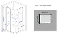 Paroi d'angle Cornito 120x80 118x78