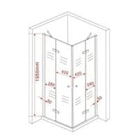 Paroi d'angle Cornito 80x80 78x78