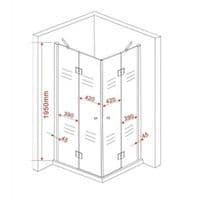 Paroi d'angle Cornito 90x90 88x88