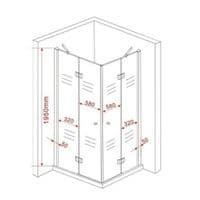 Paroi d'angle Cornito 100x100 98x98