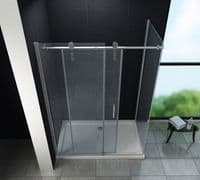 Paroi d'angle coulissante Jupiter 150x90 cm 148x88