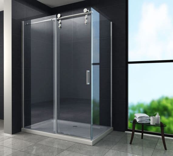 Paroi d'angle coulissante Jupiter 150x90 cm 148x88