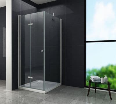 Paroi de douche avec portes pliantes 100x80