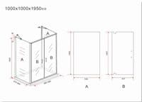 Paroi de douche en U 100x100