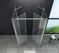 Paroi de douche en U 90x75