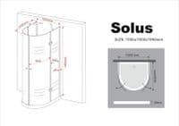 Paroi de douche en U SOLIS 100 x 100 x 195 98x98