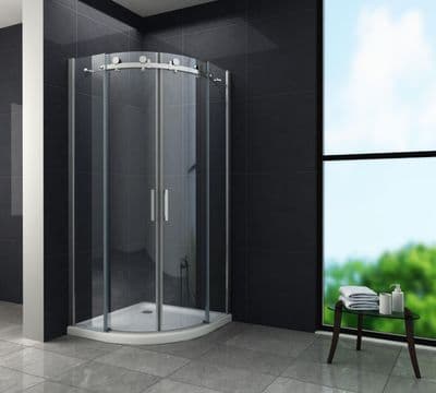Paroi de douche quart de cercle coulissante Barari 80x80