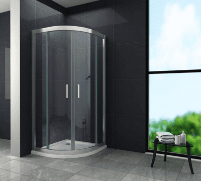 Paroi de douche quart de cercle coulissante Junio90x90