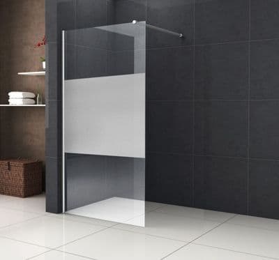 Paroi douche Fixe  semi sablée opaque épaisseur 8mm