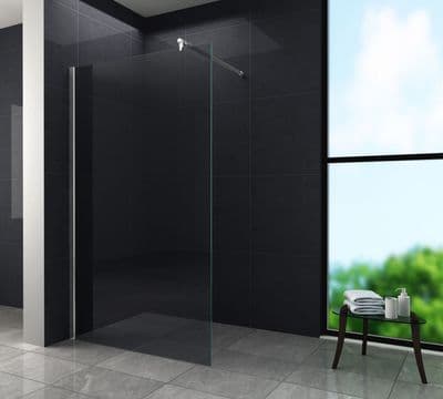 Paroi douche Fixe verre fumé épaisseur 10mm