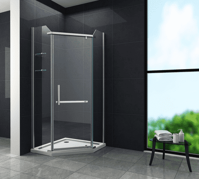 Paroi Douche Pentagonale 1 porte ouvrante Hauteur 195cm