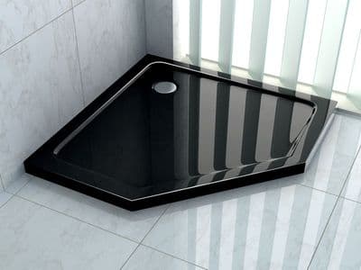 Receveur de douche angle coupé  90x90 noir