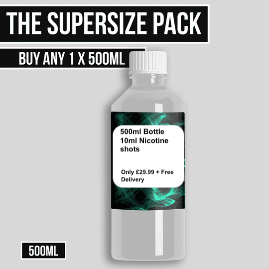 80VG /20PG 500ML E-Liquids | Supersize Pack