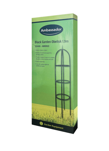 Ambassador Black Garden Obelisk - 1.9m