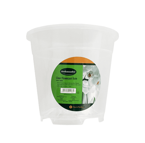 Ambassador Clear Flowerpot - 11cm