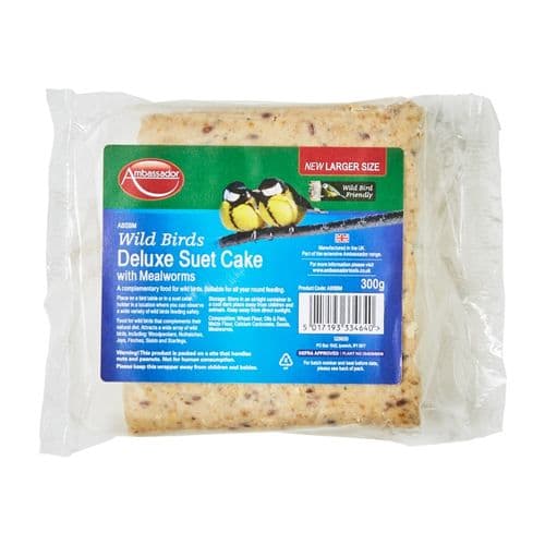 Ambassador Deluxe Suet Cake with Mealworms - 300g