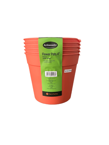 Ambassador Flower Pots - 4" - Pack 5