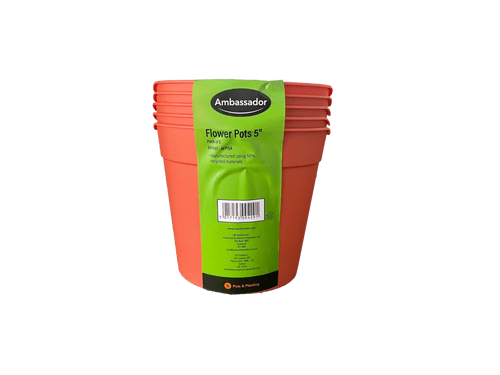 Ambassador Flower Pots - 5" - Pack 5