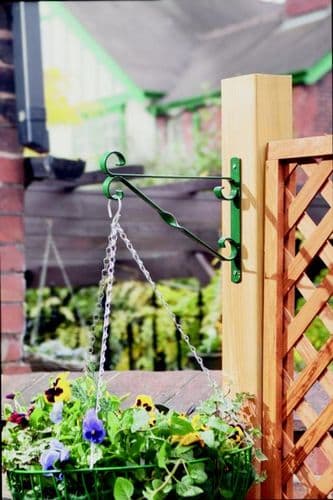 Ambassador Hanging Basket Bracket - 30cm/12" Green