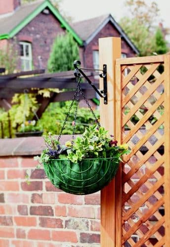 Ambassador Hanging Basket Bracket - 35cm/14" Black