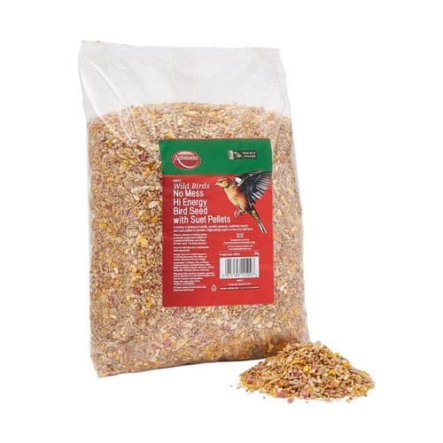 Ambassador Hi Energy No Mess Bird Seed with Suet Pellets - 2kg