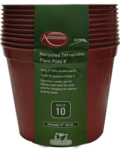 Ambassador Terracotta Plant Pots - 4" Pack 10
