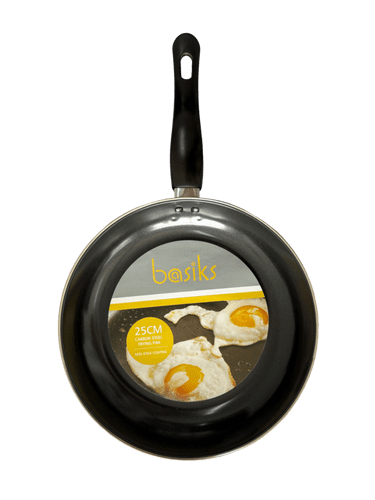 Basiks Carbon Steel Frying Pan - 25cm