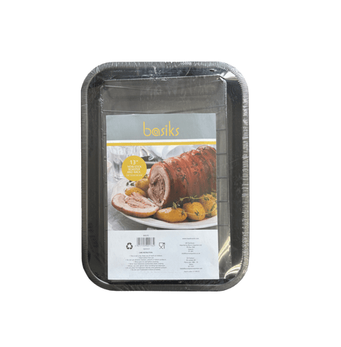 Basiks Non Stick Roaster & Rack - 13"