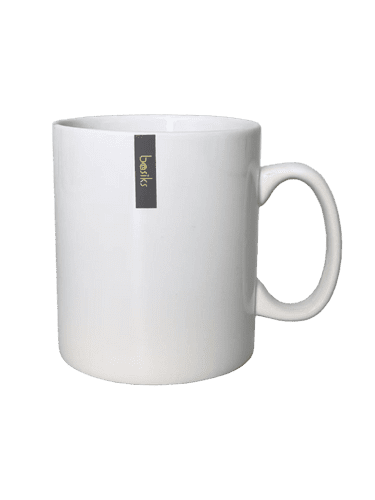 Basiks White Porcelain Builders Mug - 30oz