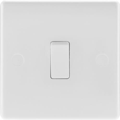 BG 2 Way White Round Edge Switch - 1 Gang