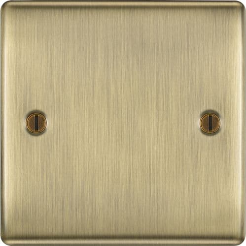 BG Antique Brass Single Blank Plate