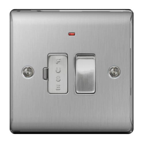BG Brushed Steel Switched Fused Connection Unit - 13a