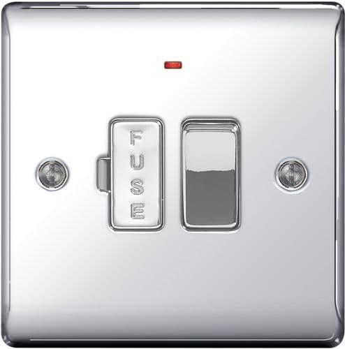 BG Chrome Switched Fused Connection Neon - 13a