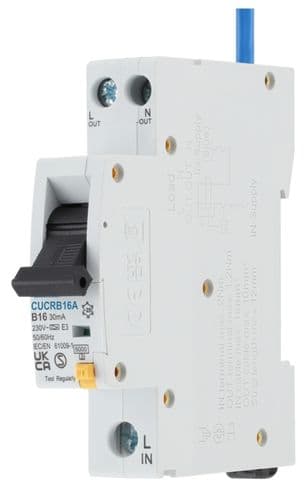 BG Compact RCBO Type 1 B Curve 16a
