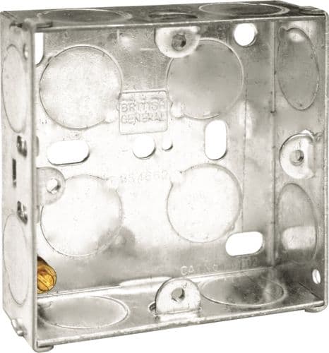 BG Metal Back Box 25mm - Single