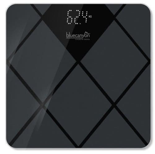 Blue Canyon Diamond Design White Display Digital Scale - Black