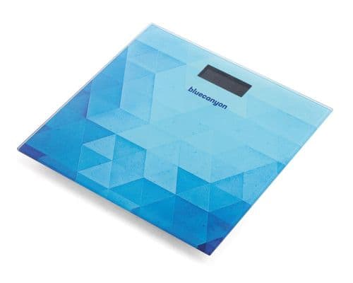 Blue Canyon Geo Digital Display Bathroom Scale - Blue