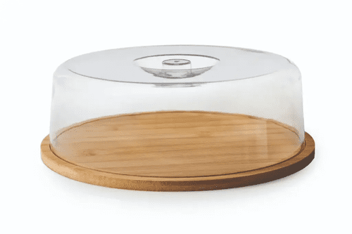 Blue Casa Food Cover With Bamboo Base - Round