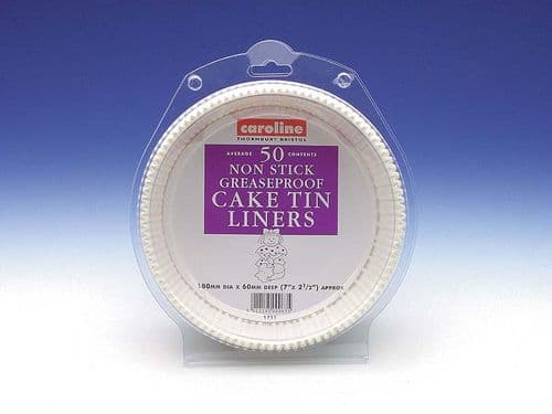 Caroline Round Cake Tin Liner - 7", 50 Pack