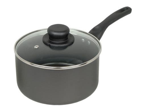 CookClassic Sauce Pan & Glass Lid Non Stick - 18cm