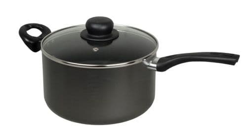 CookClassic Sauce Pan & Glass Lid Non Stick - 22cm