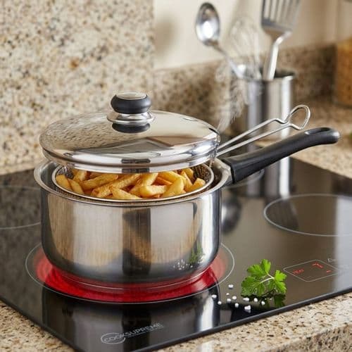 CookSupreme Stainless Steel Chip Pan With Lid - 20cm